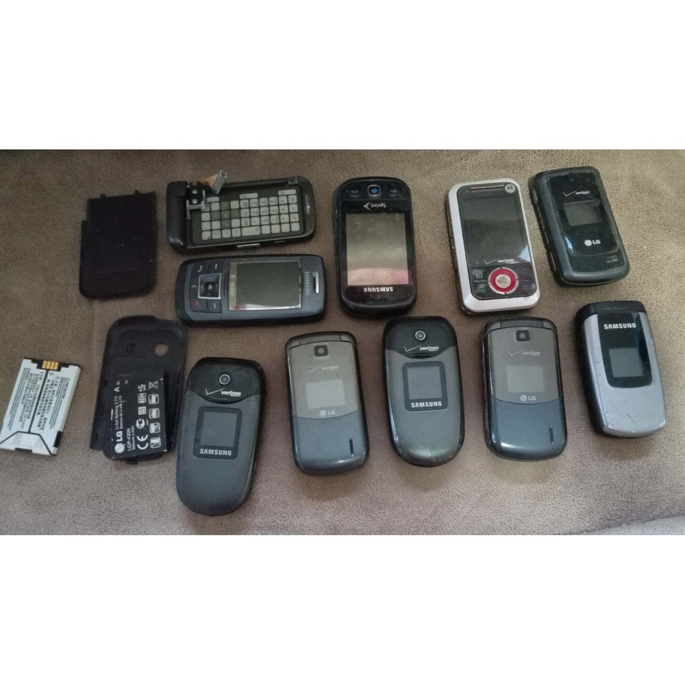 SOLD!!! 10 Mixed Flip Phone Cell Phone Lot #1 PARTS ONLY